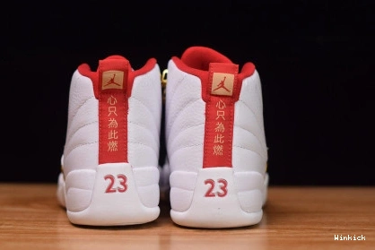 JORDAN WHITE 12 UNIVERSITY 130690-107 FIBA AIR RED 0820